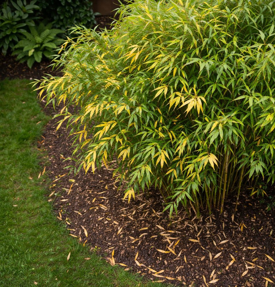 bambus med gule blade 